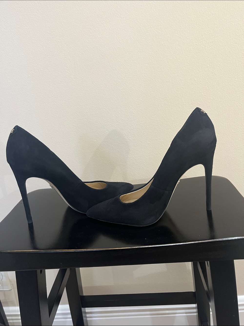 Sam Edelman Danna Classic Black Suede Pointed-Toe Stiletto Pumps - Picture 5 of 12